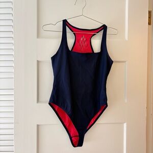 Navy and pink Women's bodysuit